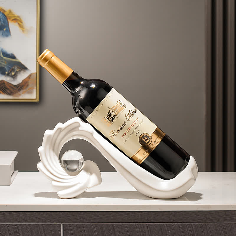 Ceramic Modern Slanted Wine Holder Ornament - image 0