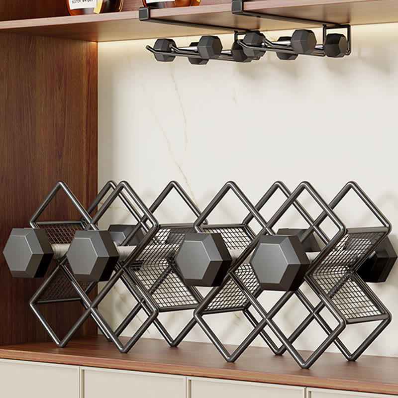 Metal Tabletop Wine Bottle Storage Rack