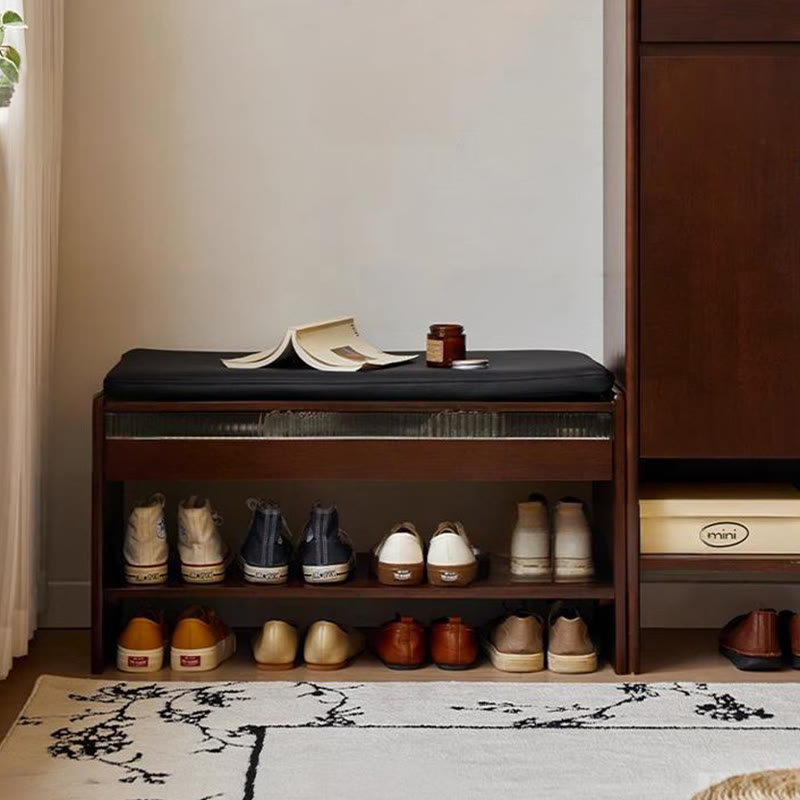 Shoe Bench With Double-layer Open Storage - image 5