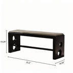 Shoe Bench With Double Circular Design Base - image 8