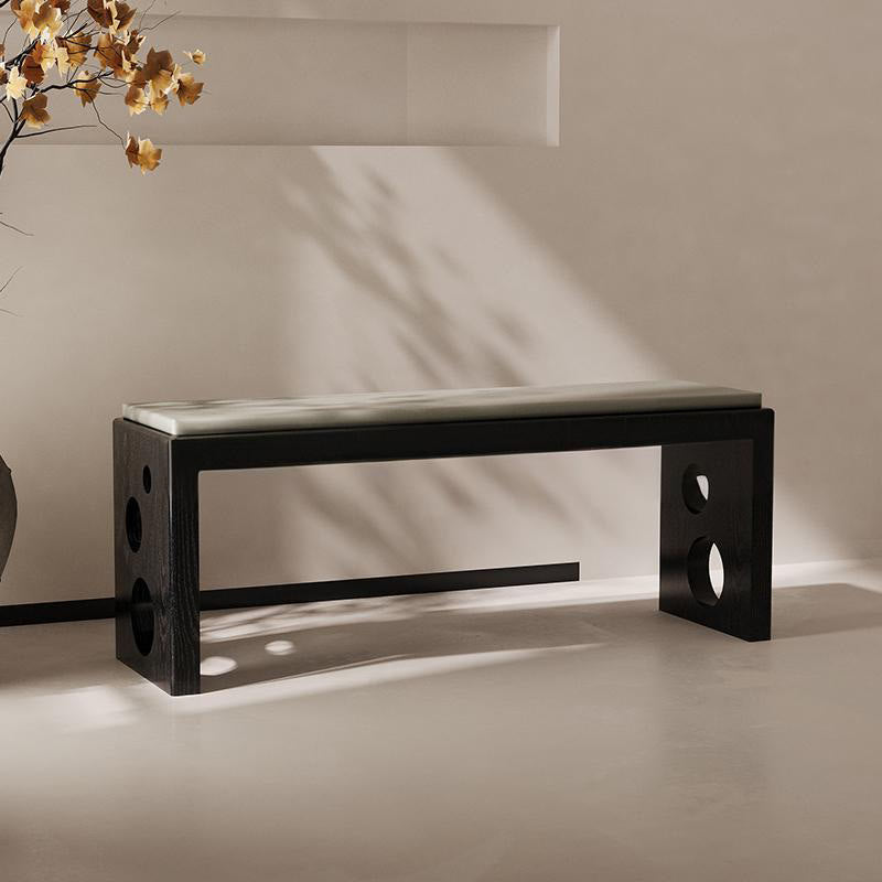 Shoe Bench With Double Circular Design Base