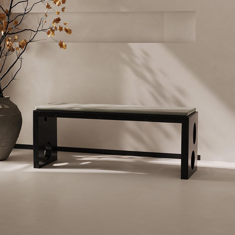 Shoe Bench With Double Circular Design Base - image 5