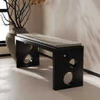 Shoe Bench With Double Circular Design Base - image 2