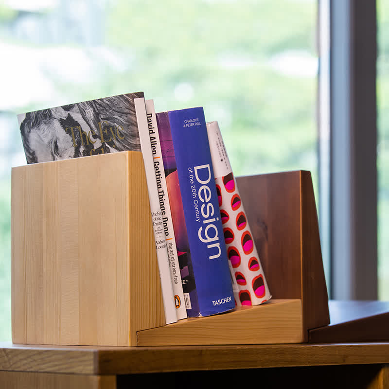 Solid Wood Minimalist Desktop Bookshelf