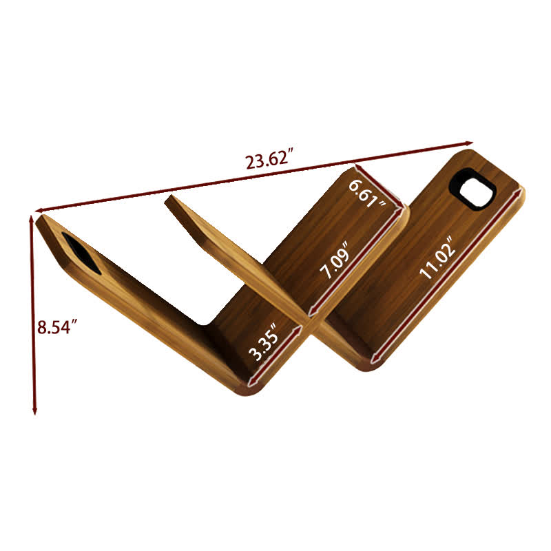 W-Shaped Wooden Desktop Book Rack