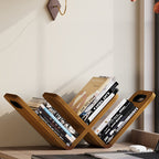 W-Shaped Wooden Desktop Book Rack - image 3