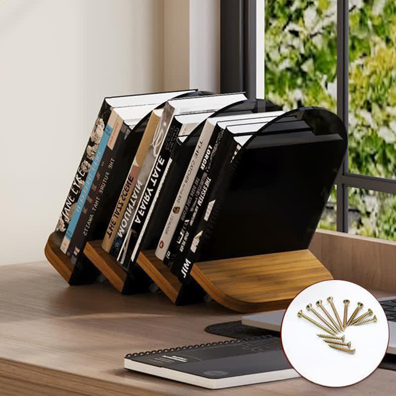 Acrylic Slanted Desktop Bookshelf Organizer