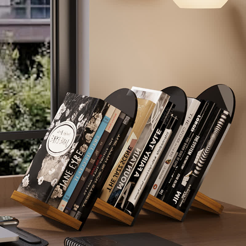 Acrylic Slanted Desktop Bookshelf Organizer