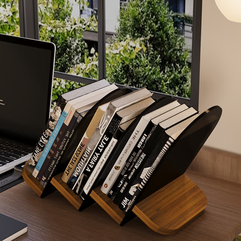 Acrylic Slanted Desktop Bookshelf Organizer