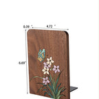 Vintage Floral Solid Wood Desktop Bookends - image 7