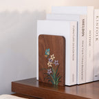 Vintage Floral Solid Wood Desktop Bookends - image 5