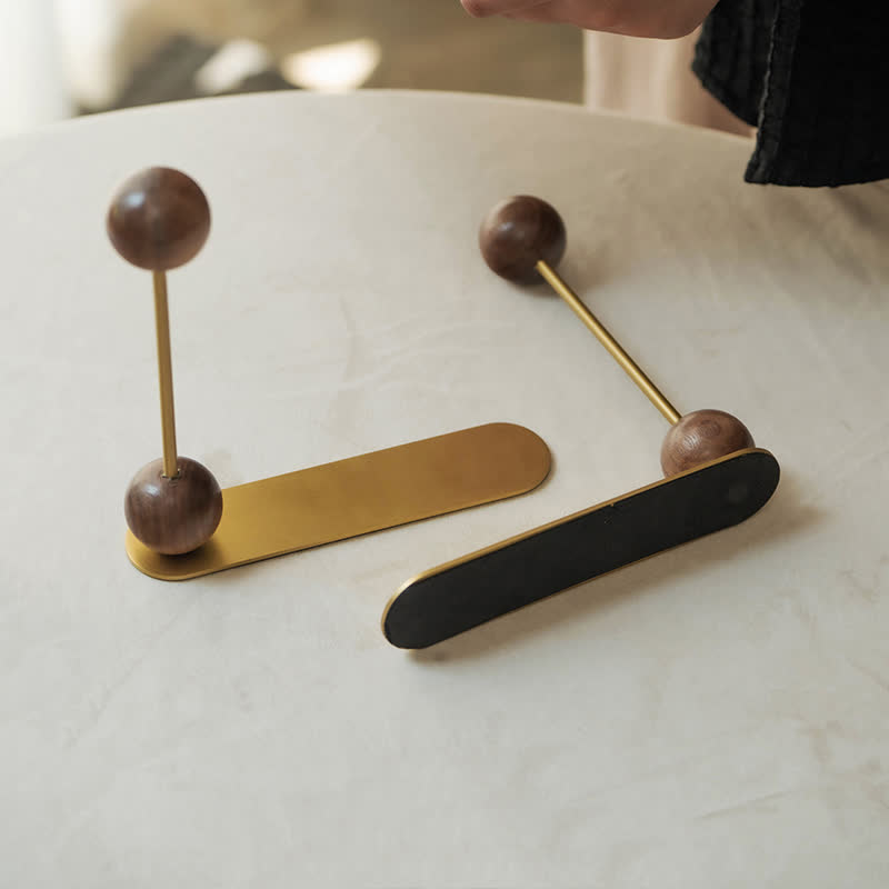 Vintage Metal Wood Decorative Bookends