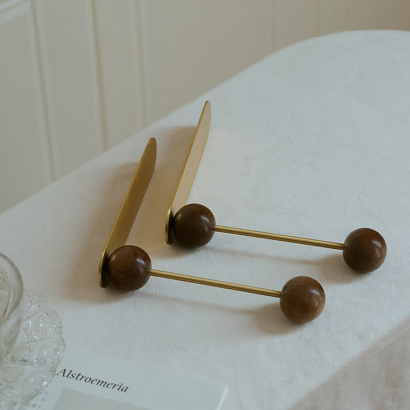 Vintage Metal Wood Decorative Bookends