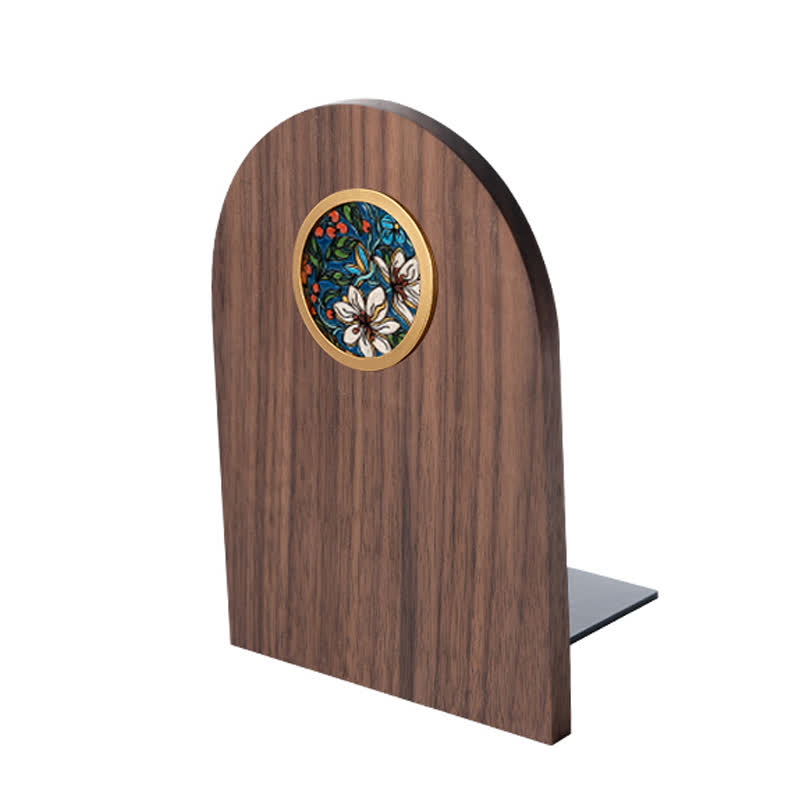 Hand-Painted Wooden Floral Bookends - image 10