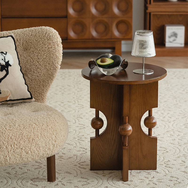 Mid-century Round Ball Side Table - image 2