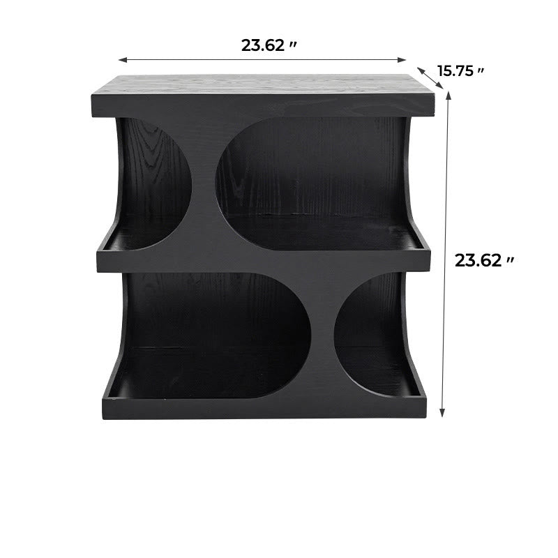 Geometric Arch-shaped Wooden Side Table - image 13