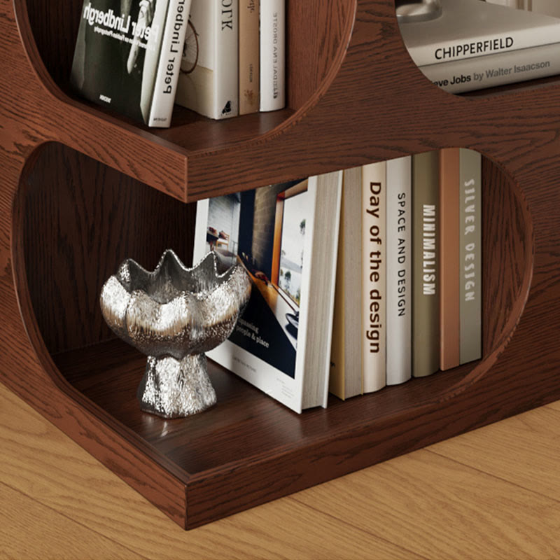 Geometric Arch-shaped Wooden Side Table - image 7