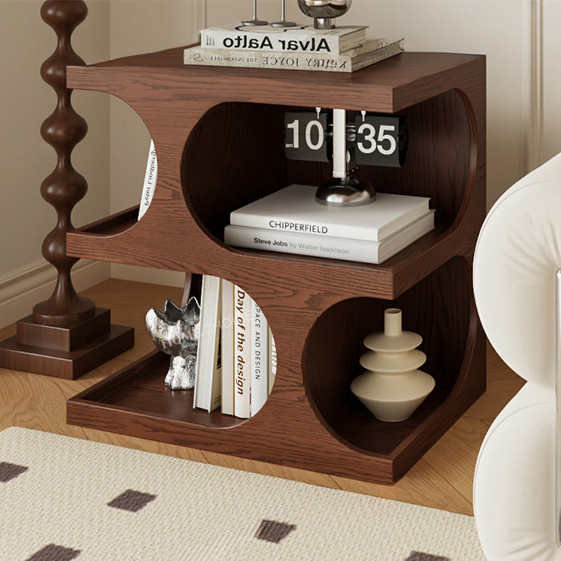 Geometric Arch-shaped Wooden Side Table - image 6