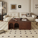 Geometric Arch-shaped Wooden Side Table - image 5