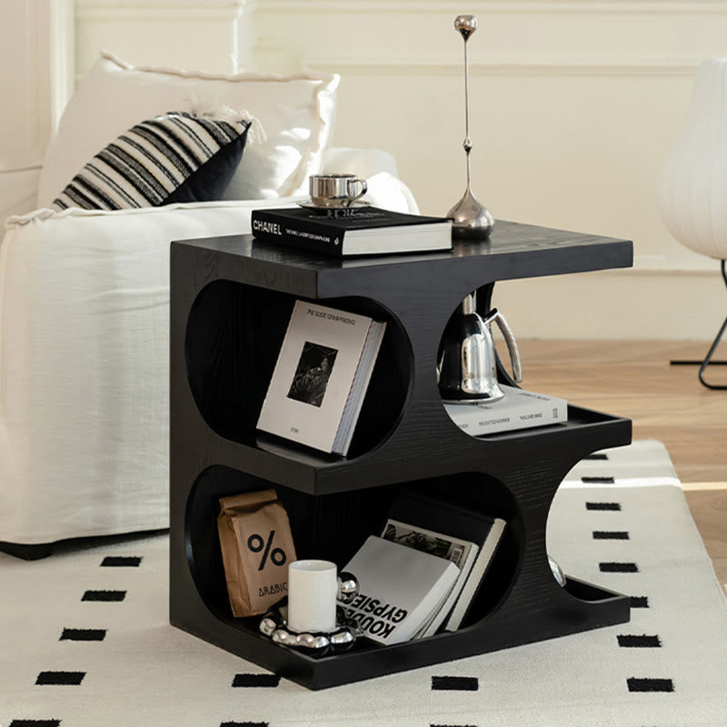 Geometric Arch-shaped Wooden Side Table - image 11
