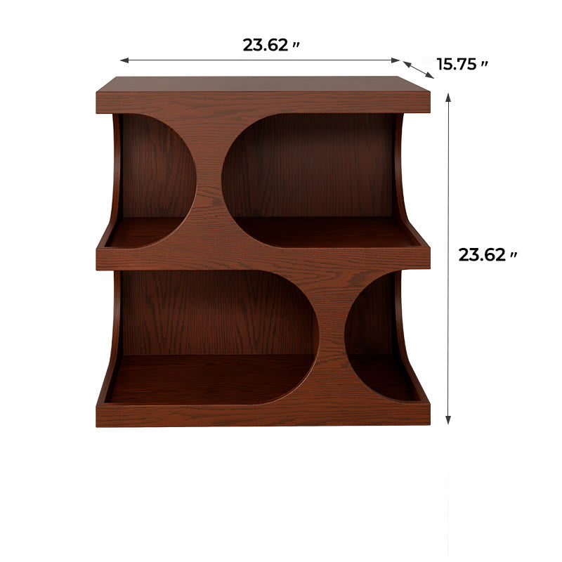 Geometric Arch-shaped Wooden Side Table - image 12