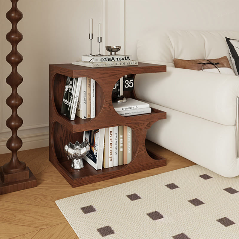 Geometric Arch-shaped Wooden Side Table - image 2