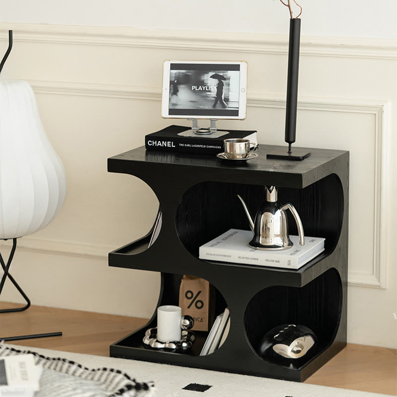 Geometric Arch-shaped Wooden Side Table - image 8