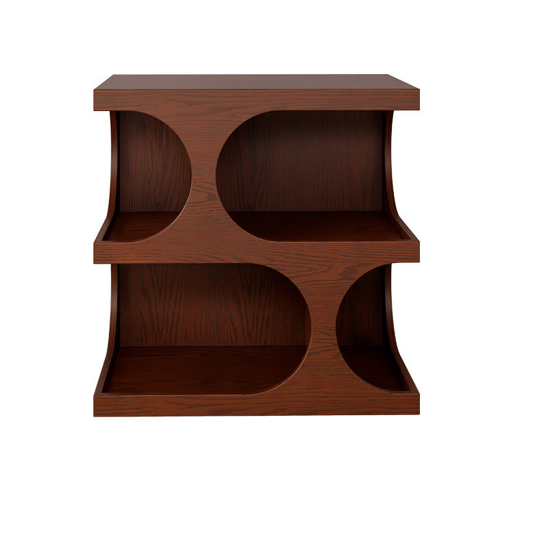 Geometric Arch-shaped Wooden Side Table - image 1
