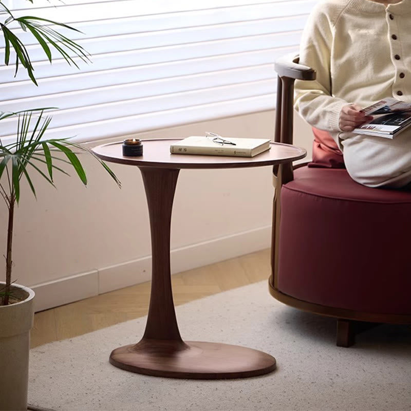Oval Shaped Wooden Side Table - image 3