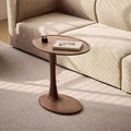 Oval Shaped Wooden Side Table - W17.52" X D11.61'' X H22.05'' - image 0