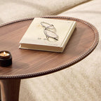 Oval Shaped Wooden Side Table - image 6