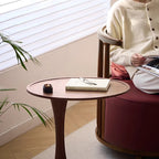 Oval Shaped Wooden Side Table - image 5