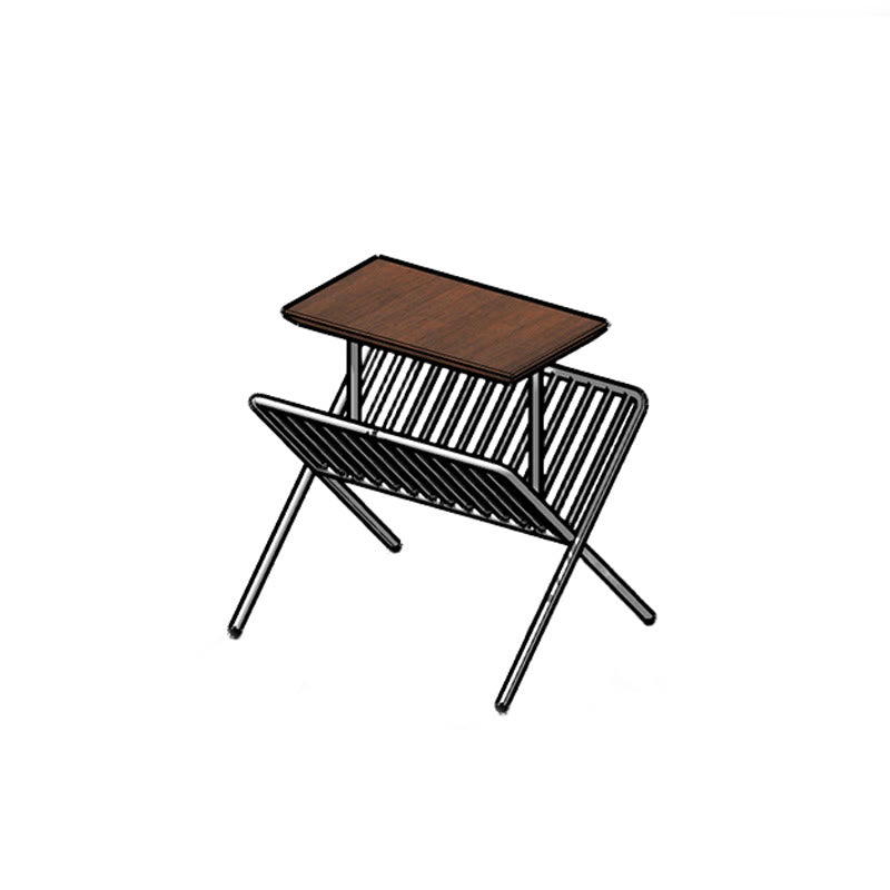 Retro Stainless Steel Side Table - image 1