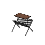 Retro Stainless Steel Side Table - image 1