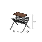 Retro Stainless Steel Side Table - image 9