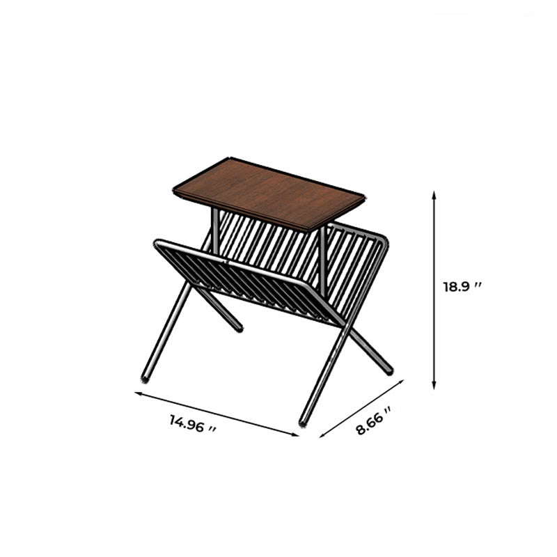 Retro Stainless Steel Side Table - image 9