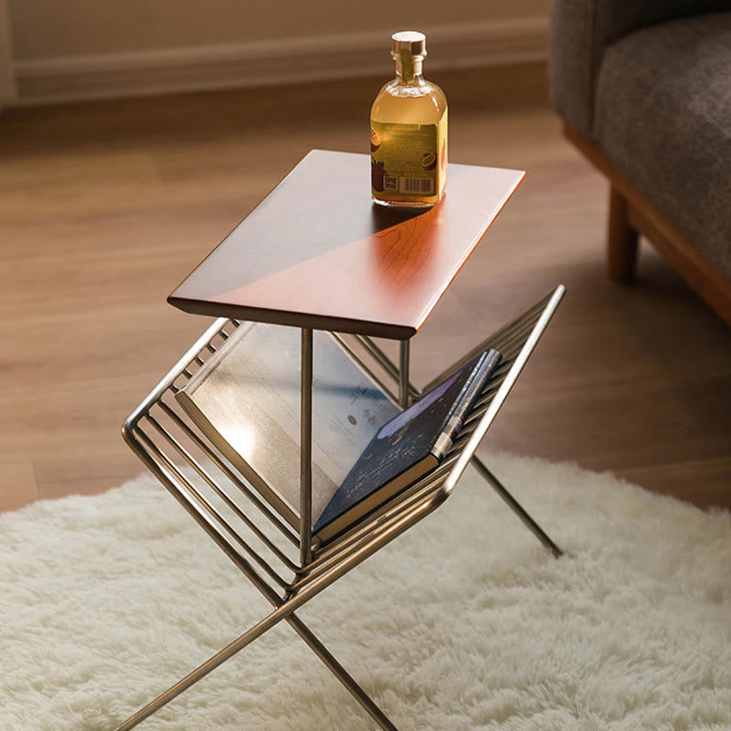 Retro Stainless Steel Side Table - image 5
