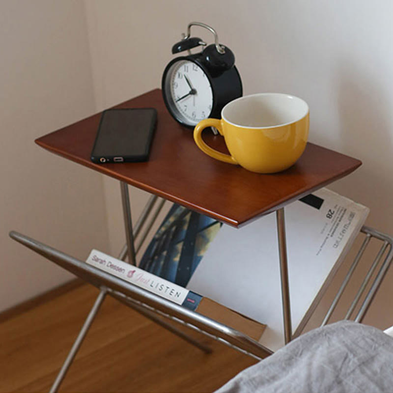 Retro Stainless Steel Side Table - image 2