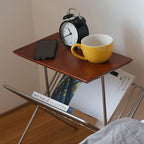 Retro Stainless Steel Side Table - image 2
