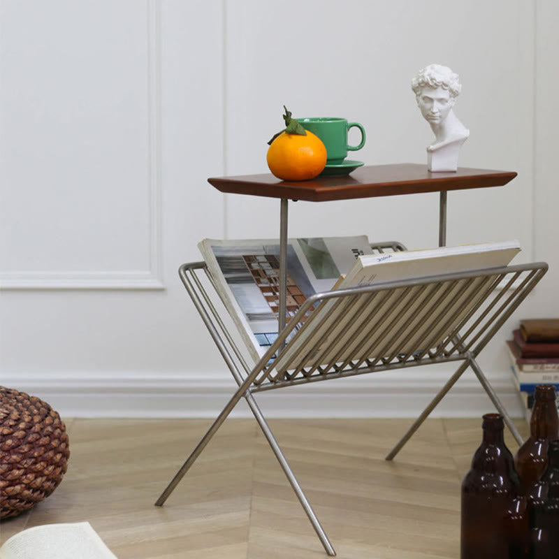 Retro Stainless Steel Side Table - image 3
