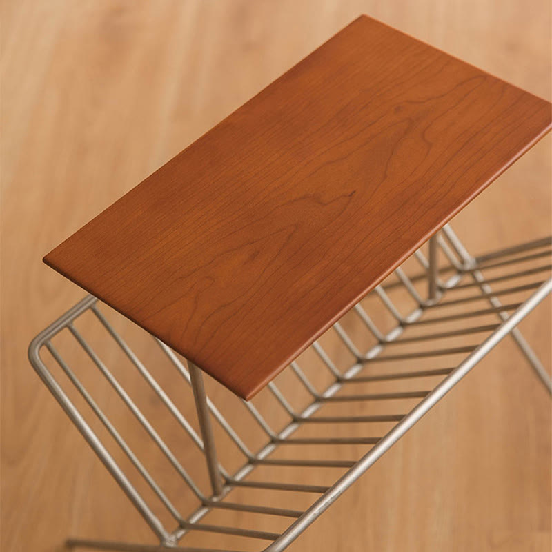 Retro Stainless Steel Side Table - image 6