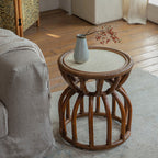  Waist Drum-shaped Rattan Side Table - image 3