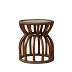  Waist Drum-shaped Rattan Side Table - image 1