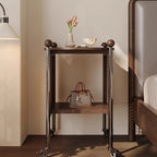 Mobile Round Rattan Side Table - image 3