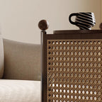 Mobile Round Rattan Side Table - image 9