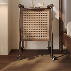 Mobile Round Rattan Side Table - image 4