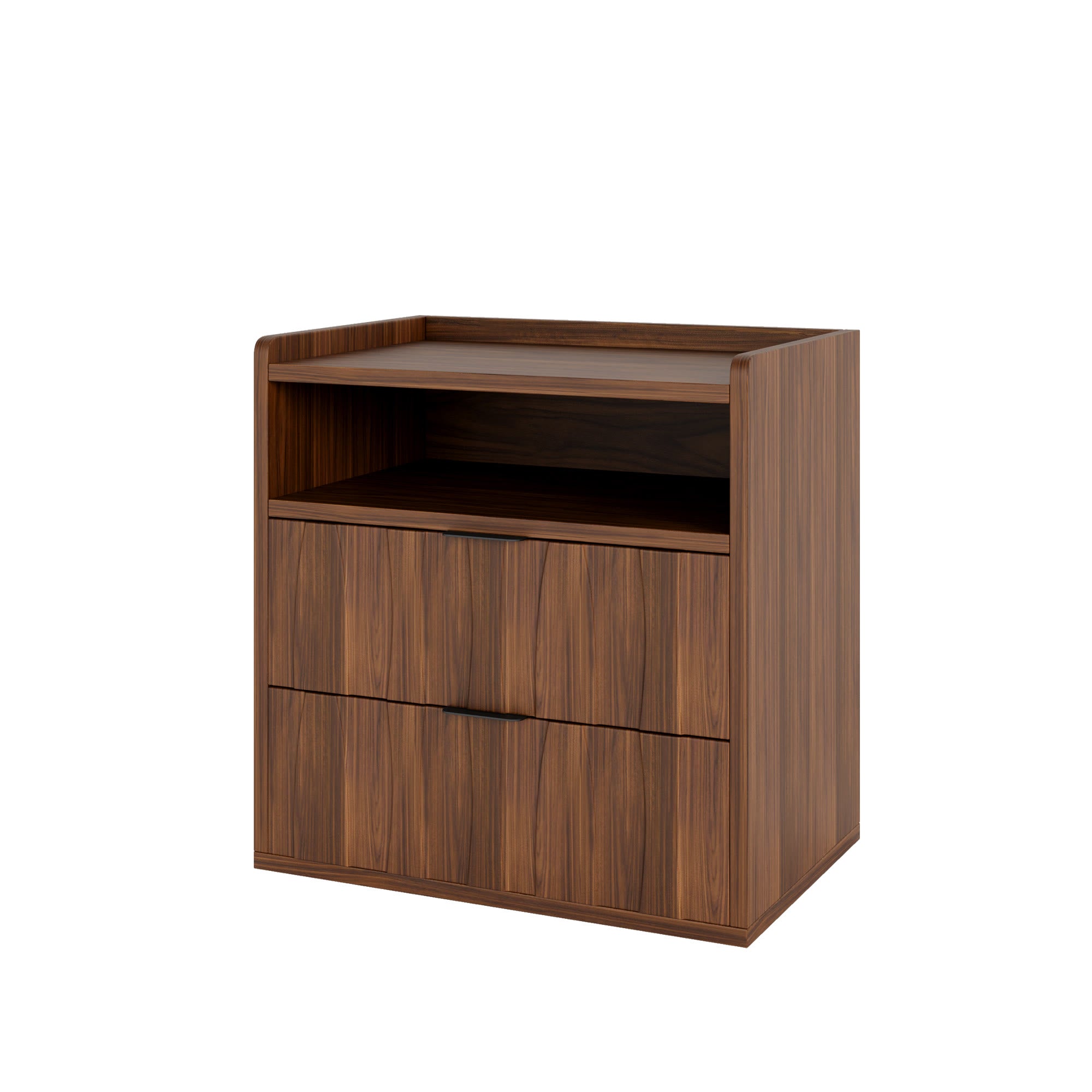 Two-tier Textured Drawer Nightstand - image 2