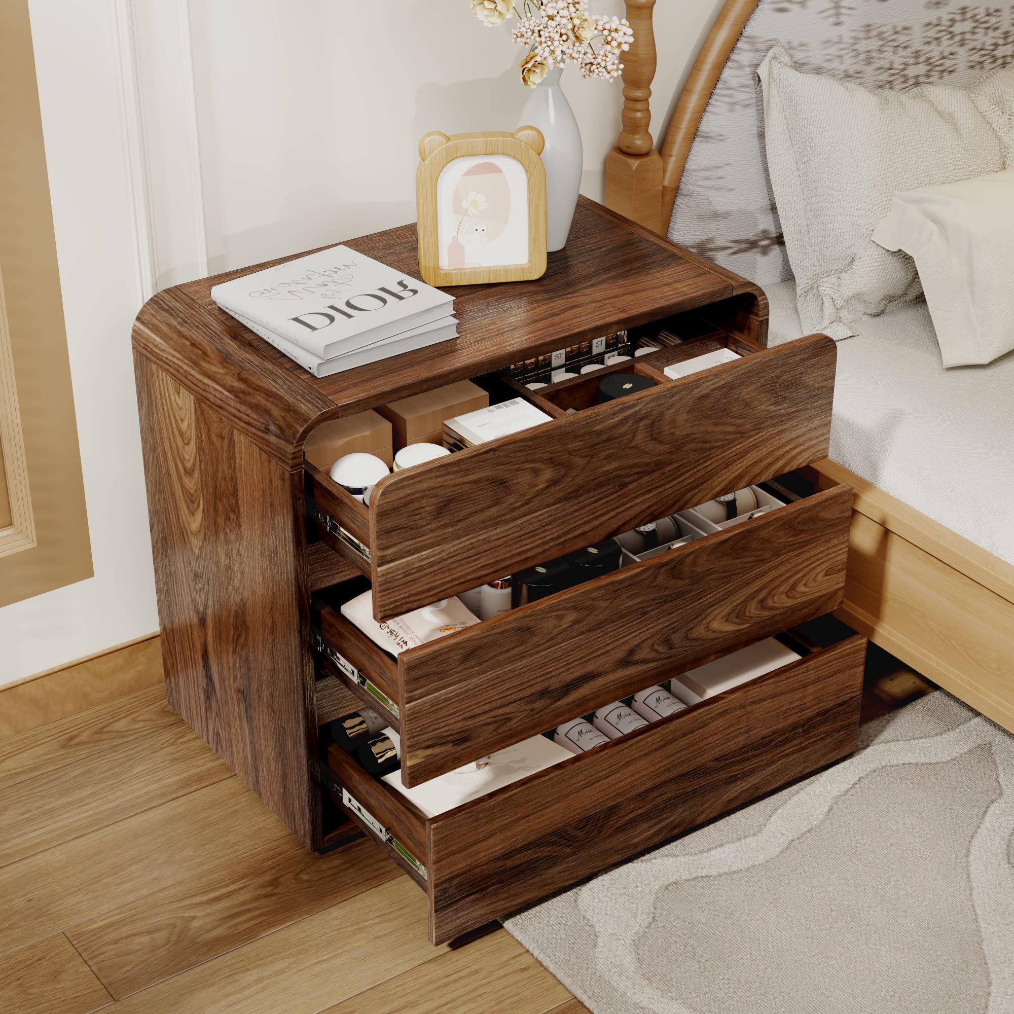 Large-sized Nightstand With Rounded-corner  - image 3