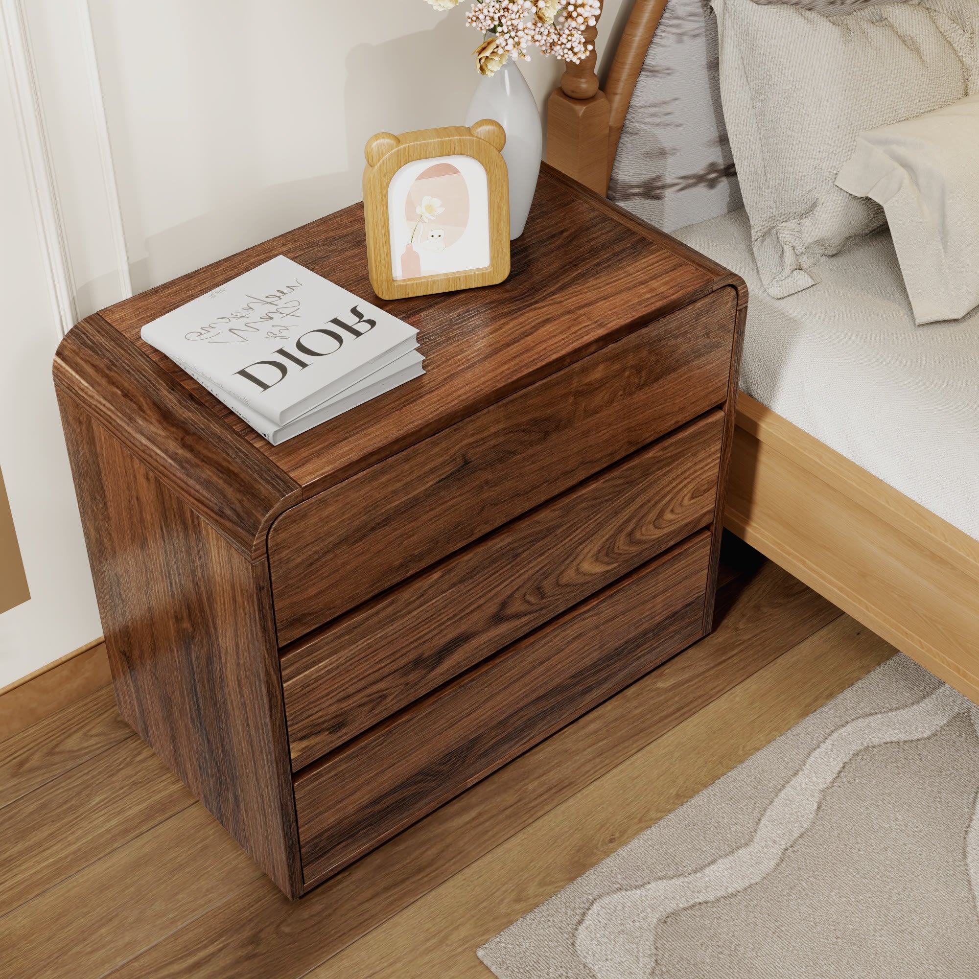 Large-sized Nightstand With Rounded-corner  - image 4