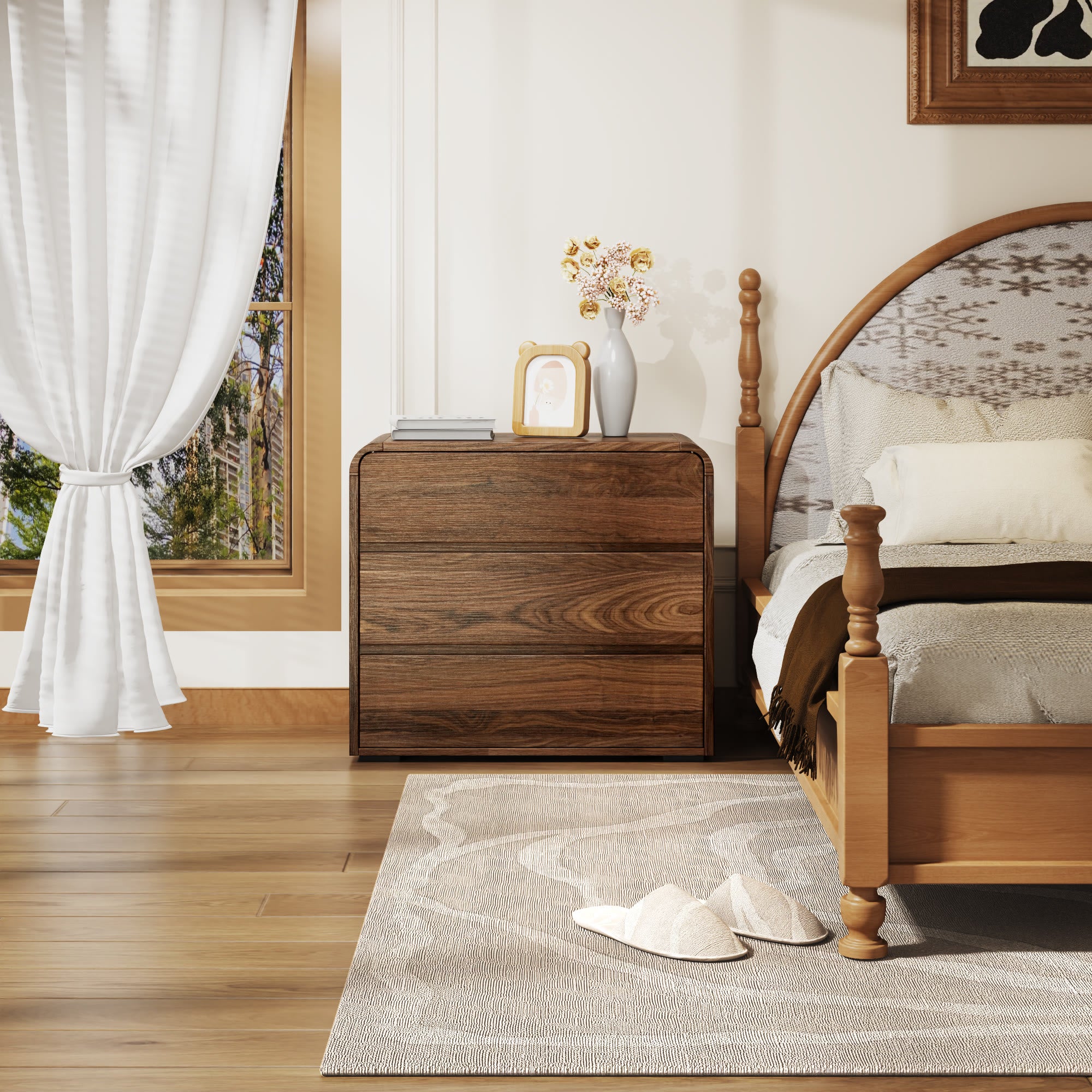 Large-sized Nightstand With Rounded-corner  - image 7